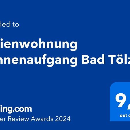Ferienwohnung Sonnenaufgang Bad Toelz 외부 사진